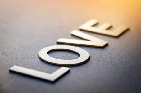  Word love written with white solid letters Word love written with white s... Foto stock