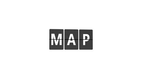 Word MAP on Flip Board Stock Footage 301505862