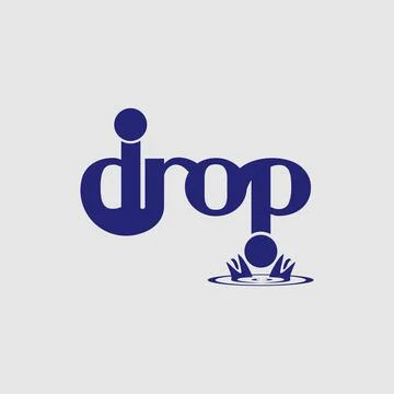 Word mark logo " drop", Stock Illustration