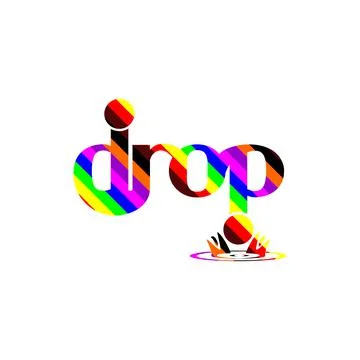 Word mark logo " drop", Stock Illustration