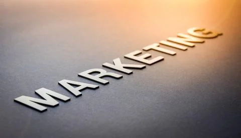  Word marketing written with white solid letters Word marketing written wi... Foto stock