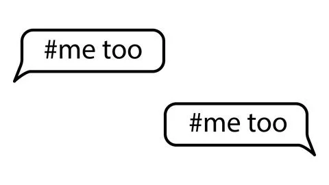 The word me too in the message icon Stock Illustration
