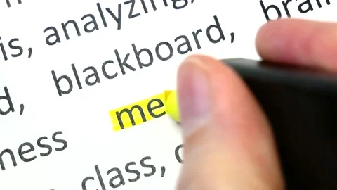 Word meeting highlighted (underlined) with a colored marker. Business and t.. Stock Footage 229238632