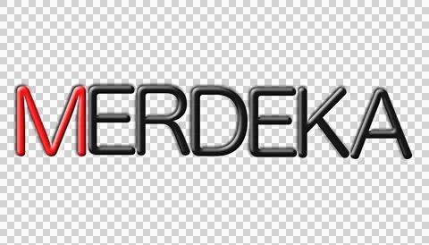 The word "MERDEKA" design. Suitable for logos, icons and stickers Stock Illustration
