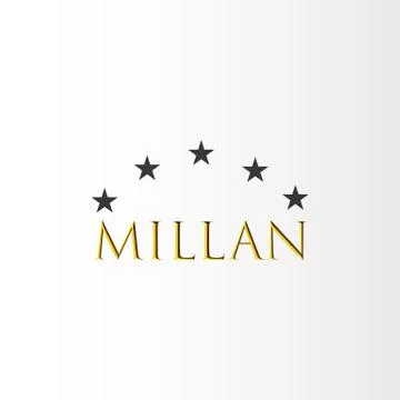 Word Milan vector logo design template idea Stock Illustration