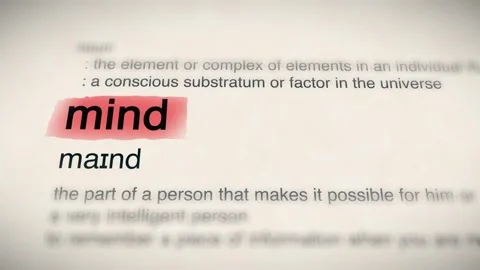 The Word mind in a Dictionary Animation Stock Footage 302034163