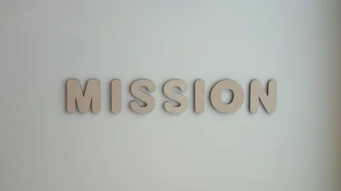 The Word Mission Stop Motion Stock Footage 170577271