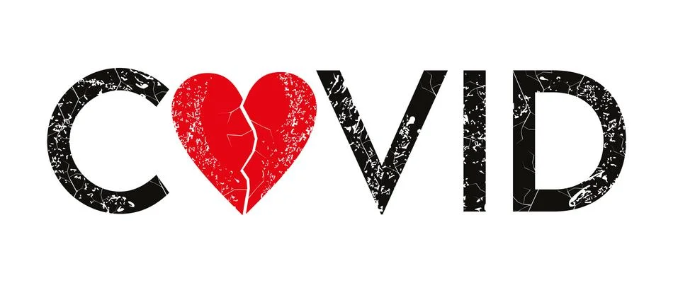 Word mixed with vector heart instead of letter 0 Stock Illustration