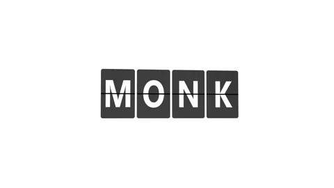 Word MONK on Flip Board Stock Footage 301505981