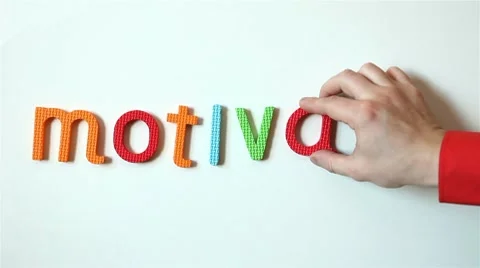 Word motivation, composes letters Stock Footage 10682468