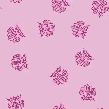 Word mouth consumer behavior line seamless pattern Illustrazione stock