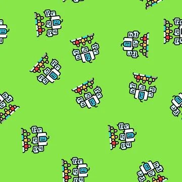 Word mouth consumer behavior vector seamless pattern 스톡 일러스트