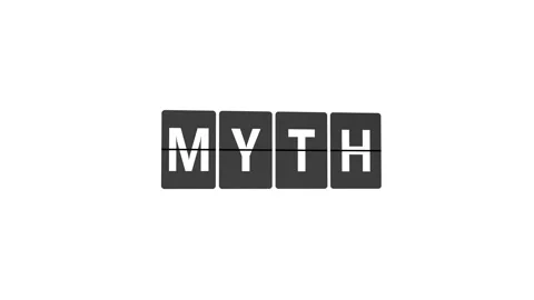Word MYTH on Flip Board Stock Footage 301506155