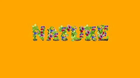 Word Nature Decoration Decorative Elements Stock Illustration
