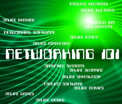 Word Networking Represents Global Communications And Communicate Stock Illustration