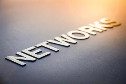 Word networks written with white solid letters Foto stock