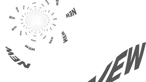 The word New in animation on a white background Stock Footage 166689495