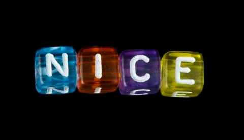 Word nice Stock Photos