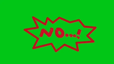 The word no, an expression of prohibition, not allowing, forbidding Stock Footage 255660322