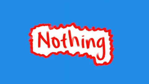 The word nothing is white with a red frame Video stock 275651670