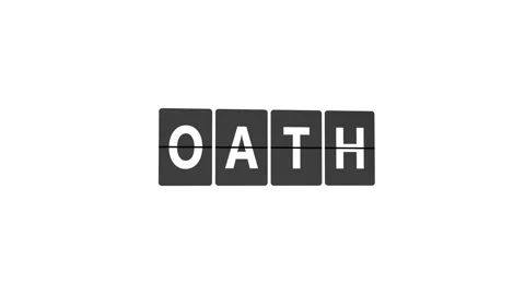 Word OATH on Flip Board Stock Footage 301506161
