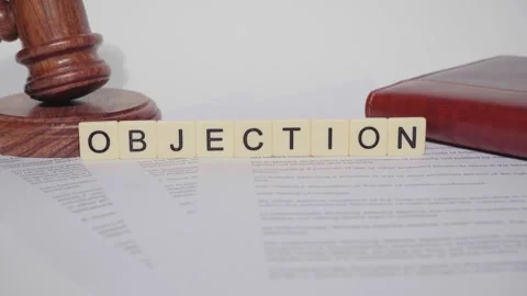 Word OBJECTION Stock Footage 297736251