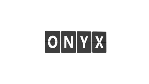 Word ONYX on Flip Board Stock Footage 301505992