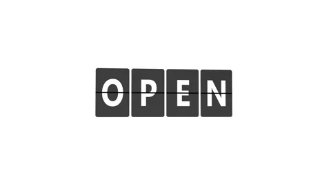 Word OPEN on Flip Board Stock Footage 300189319