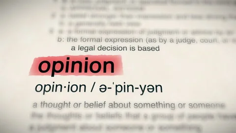 The Word opinion in a Dictionary Animation Stock Footage 243616405