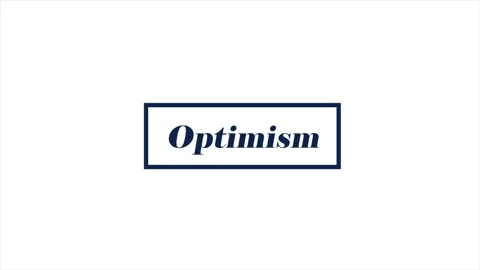 The word Optimism. Animated banner with the text colored rainbow. 4K stock Stock Footage 312203712