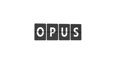 Word OPUS on Flip Board Stock Footage 301505998