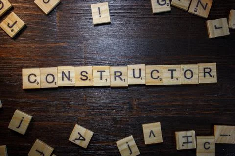 Word or phrase Constructor made with scrabble letters. Stock Photos