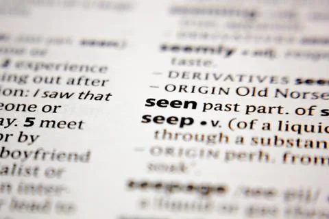 Word or phrase seen in a dictionary. Stock Photos