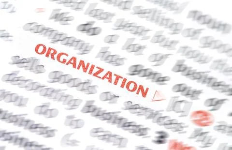 Word organization Stock Photos
