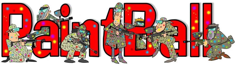 The word Paintball Stock Illustration