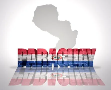 Word Paraguay on a map background イラスト素材