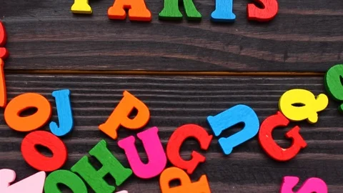 The word Paris with colored letters Stock Footage 104302597