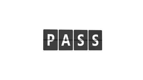 Word PASS on Flip Board Stock Footage 301506007