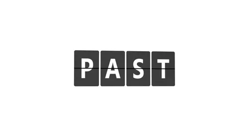 Word PAST on Flip Board Stock Footage 301506036