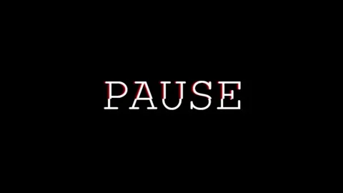 Word 'PAUSE' with glitch effect animation. Animated pause text 4k resolution Stock Footage 282525495
