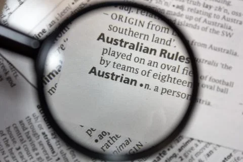 The word of phrase - Austrian - in a dictionary. Fotos Stock