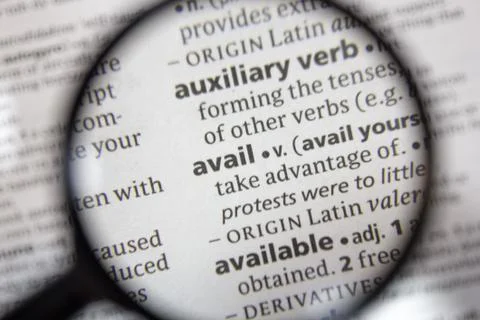 The word of phrase - avail - in a dictionary. Stock Photos