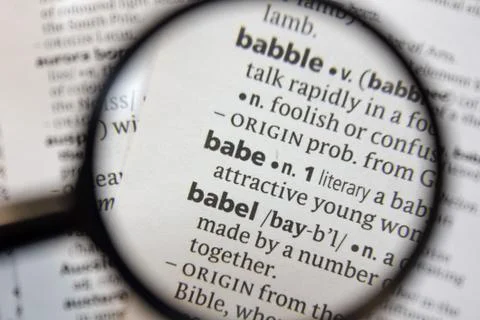 The word of phrase - babe - in a dictionary. Stock Photos