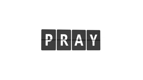 Word PRAY on Flip Board Stock Footage 300189316