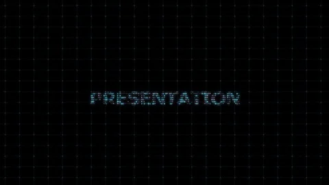 The word "Presentation", with a digital binary code, digital coding Stock Footage 104949124