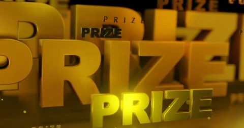 The word PRIZE 3D rendered Text (Typography 3D animation) Stock Footage 170389473
