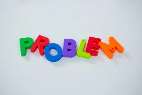 Word problem isolated on white background Foto stock
