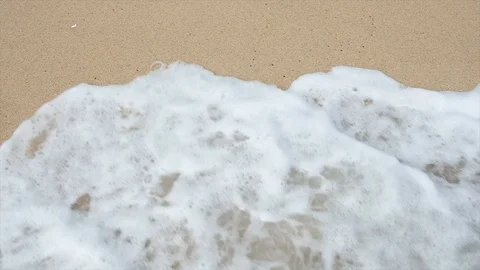 Word Problem on the sand and a wave that erase this word Stock Footage 115191065