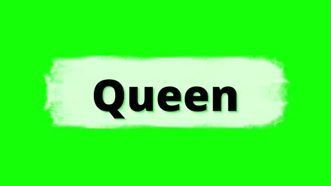 Word Queen written in bold black sans-serif typography on a textured white 스톡 동영상 345635232