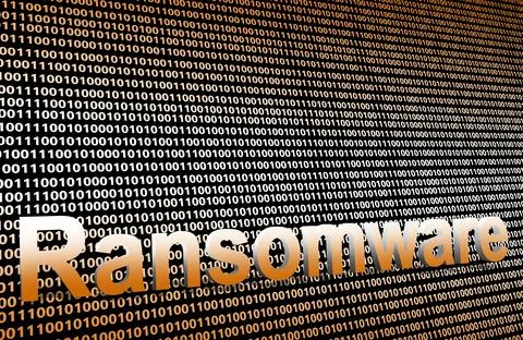 The word Ransomware as a symbol of malicious software or malware. 스톡 일러스트